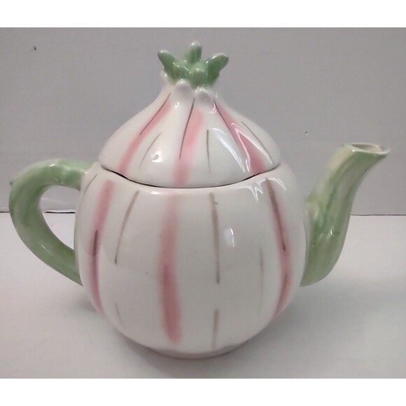 Vintage Holt Howard Angry Garlic Teapot Anthropomorphic Hand-Painted Japan - Picture 3 of 11